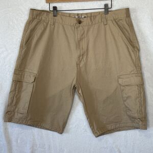 Men's Noiz Premium Jeans 100% Cotton Tan Cargo Shorts size 44 Waist measures 40"